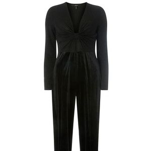 Vero Moda Velvet Plunge Jumpsuit, Large